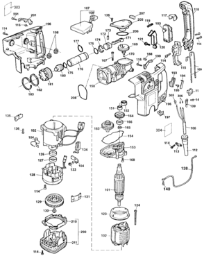 Default 2 Diagram and Parts List for 5096K Type 100 Black and Decker Electric Drill